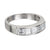 Modern Carré cut diamond platinum five stone wedding band Jack Weir & Sons