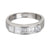 Modern Carré cut diamond platinum five stone wedding band Jack Weir & Sons