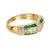 Vintage diamond emerald 18k yellow gold band