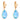 Vintage 25.20 carat blue topaz 14k yellow gold drop earrings Earrings Jack Weir & Sons