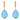 Vintage 25.20 carat blue topaz 14k yellow gold drop earrings Earrings Jack Weir & Sons