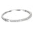 Modern 3 carat total weight diamond 18k white gold bangle