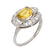 Mid Century 1.55 carat yellow sapphire diamond platinum ring Jack Weir & Sons