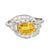 Mid Century 1.55 carat yellow sapphire diamond platinum ring Jack Weir & Sons