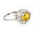 Mid Century 1.55 carat yellow sapphire diamond platinum ring Jack Weir & Sons