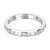 Vintage French cut diamond 14k white gold wedding band