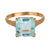 Victorian 2.80 carat aquamarine 14k rose gold solitaire ring