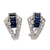 Vintage Dankner 1.70 carat sapphire diamond 18k white gold earrings Henry Dankner & Sons