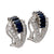 Vintage Dankner 1.70 carat sapphire diamond 18k white gold earrings Henry Dankner & Sons