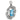 Mid Century 9.20 carat aquamarine diamond 18k white gold pendant