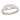 Vintage GIA diamond 14k white gold three stone engagement ring