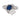 Mid Century GIA 1.41 carat diamond sapphire platinum Toi Et Moi ring