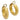 Vintage Italian 18k yellow gold hoop earrings Jack Weir & Sons