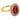 Vintage 3.70 Spessartine Garnet diamond 18k yellow gold cocktail ring Jack Weir & Sons