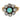 Victorian opal rose cut diamond 14k yellow gold silver cluster ring