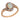 Victorian opal diamond 14k yellow gold swirl ring