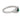 Modern emerald diamond platinum ring
