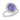 Vintage 2.45 carat tanzanite diamond 14k white gold cluster ring Jack Weir & Sons