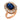 Victorian GIA 5.86 carat no heat sapphire diamond 18k rose gold cluster ring Jack Weir & Sons
