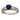 Vintage sapphire diamond 14k white gold ring
