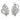 Mid Century 4 carat diamond platinum cluster earrings