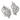 Mid Century 4 carat diamond platinum cluster earrings