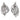 Mid Century 4 carat diamond platinum cluster earrings