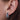 Vintage sapphire diamond 14k white gold half hoop earrings