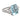Mid Century 8.80 carat aquamarine diamond 14k white gold cocktail ring
