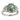 Vintage 3.50 carat green tourmaline 18k white gold ring Jack Weir & Sons