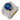 Vintage GIA 3.90 carat sapphire diamond 18k white gold cocktail ring Jack Weir & Sons