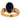 Vintage sapphire diamond 18k yellow gold ring Jack Weir & Sons