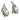 Mid Century pearl diamond 14k white gold earrings Jack Weir & Sons