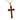 Mid Century 3.45 carat total weight garnet 14k yellow gold cross necklace Jack Weir & Sons