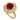 Vintage GIA 2.14 carat ruby diamond 18k yellow gold cocktail ring Jack Weir & Sons