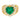 Vintage GIA 2.63 carat heart shape emerald diamond 18k yellow gold cocktail ring Jack Weir & Sons