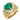 Vintage GIA 2.63 carat heart shape emerald diamond 18k yellow gold cocktail ring Jack Weir & Sons