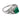 Mid Century GIA 2 carat emerald diamond 14k white gold cocktail ring Jack Weir & Sons