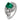 Mid Century GIA 2 carat emerald diamond 14k white gold cocktail ring