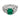 Mid Century GIA 2 carat emerald diamond 14k white gold cocktail ring Jack Weir & Sons