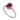 Vintage GIA no heat ruby diamond 14k white gold cluster ring Jack Weir & Sons