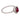 Vintage GIA no heat ruby diamond 14k white gold cluster ring Jack Weir & Sons