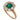 Victorian GIA Colombian emerald diamond 18k rose gold cluster ring Jack Weir & Sons