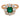 Victorian GIA Colombian emerald diamond 18k rose gold cluster ring Jack Weir & Sons