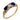 Victorian diamond sapphire 14k yellow gold 3 stone ring