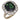 GIA 6.37 carat no heat green-blue sapphire diamond 18k white gold cluster ring Jack Weir & Sons