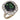 GIA 6.37 carat no heat green-blue sapphire diamond 18k white gold cluster ring Jack Weir & Sons