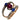 Victorian spinel sapphire diamond 18k yellow gold and silver 2 band ring Jack Weir & Sons