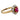 Retro GIA Burma no heat ruby 18k yellow gold and platinum cluster ring Jack Weir & Sons