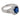 Vintage 1.95 carat sapphire diamond 18k white gold cluster ring Jack Weir & Sons